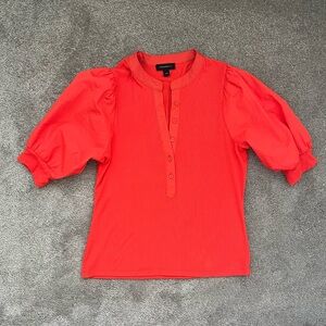 Tahari Puff Sleeve Henley